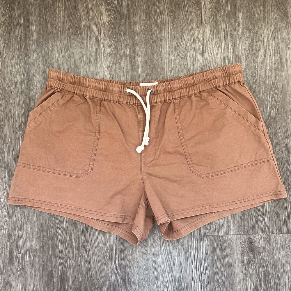 Pact Casual Brown Drawstring Shorts
